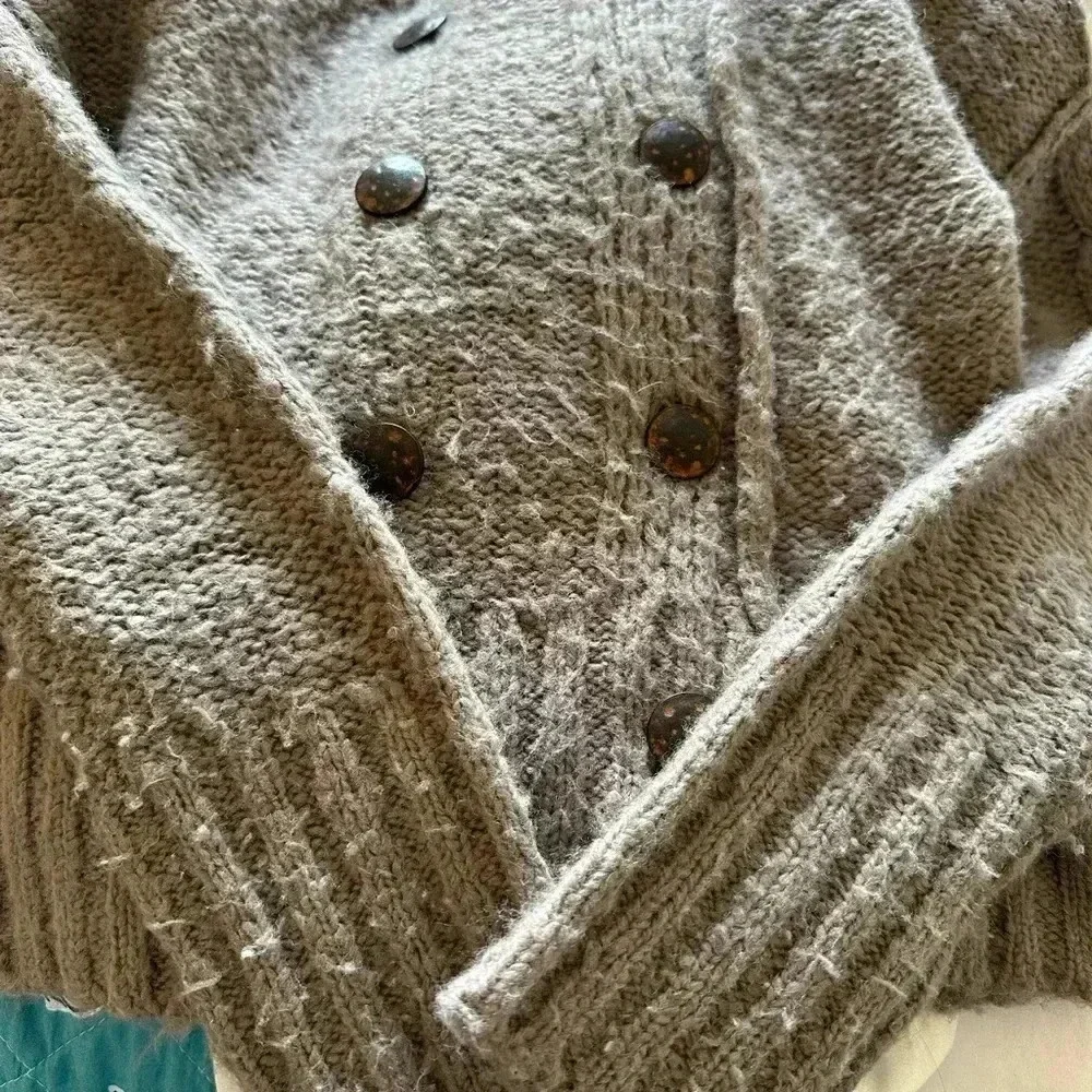 Free People Cropped Grey Sweater